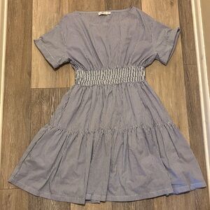 Vineyard Vines Blue and White Striped Tiered Dress